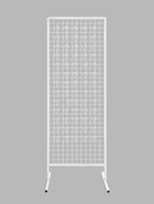 Стойка с сеткой, двухсторонняя, в комплекте 96 крючков для семян, 63×72×183 см, белая - Фото 2