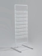 Стойка с сеткой, двухсторонняя, 183*63 см, 3мм, в комплекте 16 полок для семян, ячейка 5*5 - фото 809630172