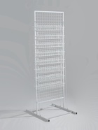 Стойка с сеткой, двухсторонняя, в комплекте 16 полок для семян, 63×49×183 см, цвет белый - Фото 7