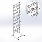 Стойка для семян 440 мм, с крючками 17 см, 8 ярусов, белая - Фото 2