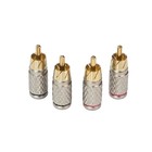 RCA разъем Aura RCA-P602, 6 мм вход, набор 4 шт 4190596 - фото 3337460