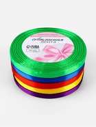 Атласная лента, набор 5 шт. «Яркость», 6 мм, 23±1 м - Фото 5