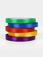 Атласная лента, набор 5 шт. «Яркость», 10 мм, 23±1 м - Фото 2