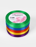 Атласная лента, набор 5 шт. «Яркость», 10 мм, 23±1 м - Фото 5