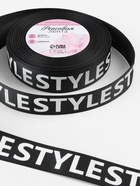 Лента репсовая «Style», 25 мм, 23±1 м, белая, чёрная - Фото 4