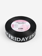 Лента репсовая «Friday», 25 мм, 23±1 м, белая, чёрная - Фото 5