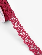 Лента фигурная «Вьюнчик», 25 мм, 9±0.5 м, тёмно-розовая - Фото 2