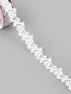 Лента фигурная «Розы», 25 мм, 9±0.5 м, белая - Фото 1