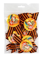 Значок закатной с георгиевской лентой на День Победы «9 Мая», d=5.6 см - Фото 6