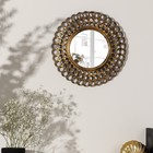 Зеркало настенное «Винтаж», d зеркальной поверхности 13 см, цвет «состаренное золото» - Фото 1