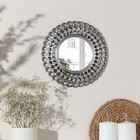 Зеркало настенное «Винтаж», d зеркальной поверхности 13 см, цвет «состаренное серебро» - Фото 1