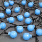 УЦЕНКА Гирлянда "Нить" 5 м с насадками "Шарики синие", IP20, тёмная нить, 30 LED, свечение синее, 8 режимов, 220 В - Фото 7
