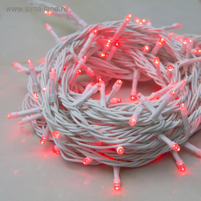 УЦЕНКА НИТЬ, УМС, 10 м, Н.Б., LED-100-24В, б/контр., КРАСНЫЙ - Фото 1