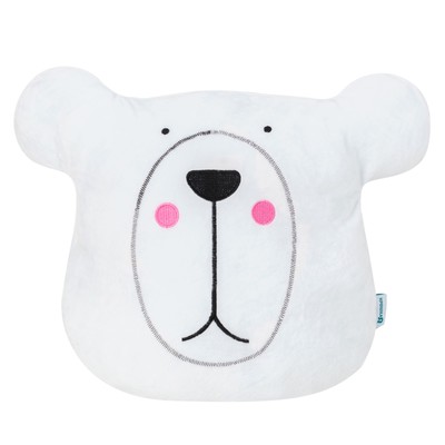 Подушка декоративная Крошка Я «Мишка», цвет белый, 48х38см, велюр, 100% полиэстер