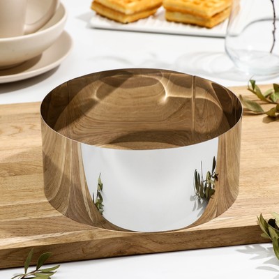 Форма для выпечки и выкладки, d=18 см, h=8 см, нержавеющая сталь