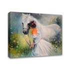 Картина на подрамнике "Девушка с конём" 40*50 см - Фото 2