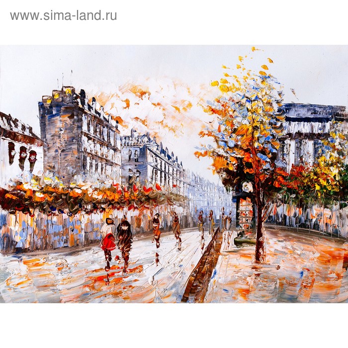 

Картина на подрамнике "Городские краски" 50*100 см