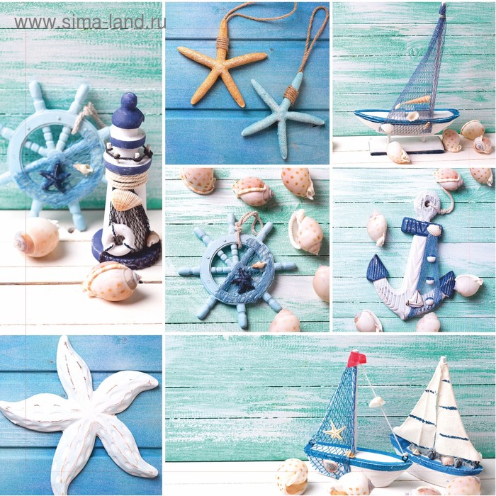 Картина на подрамнике "Морская тематика" 30*30 см - Фото 1