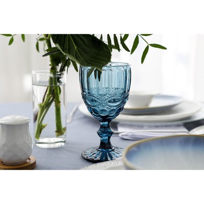 Бокал для вина Magistro «Ла-Манш», 250 мл, 8×15.5 см, стекло, синий