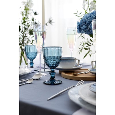 Бокал для вина Magistro «Ла-Манш», 250 мл, 8×15.5 см, стекло, синий