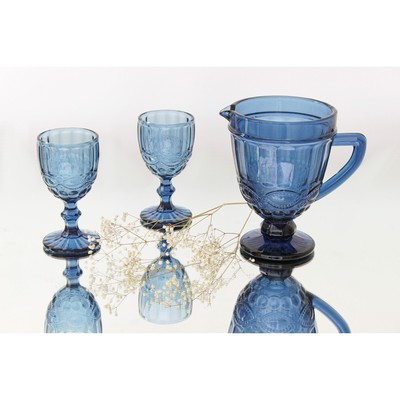 Бокал для вина Magistro «Ла-Манш», 250 мл, 8×15.5 см, стекло, синий