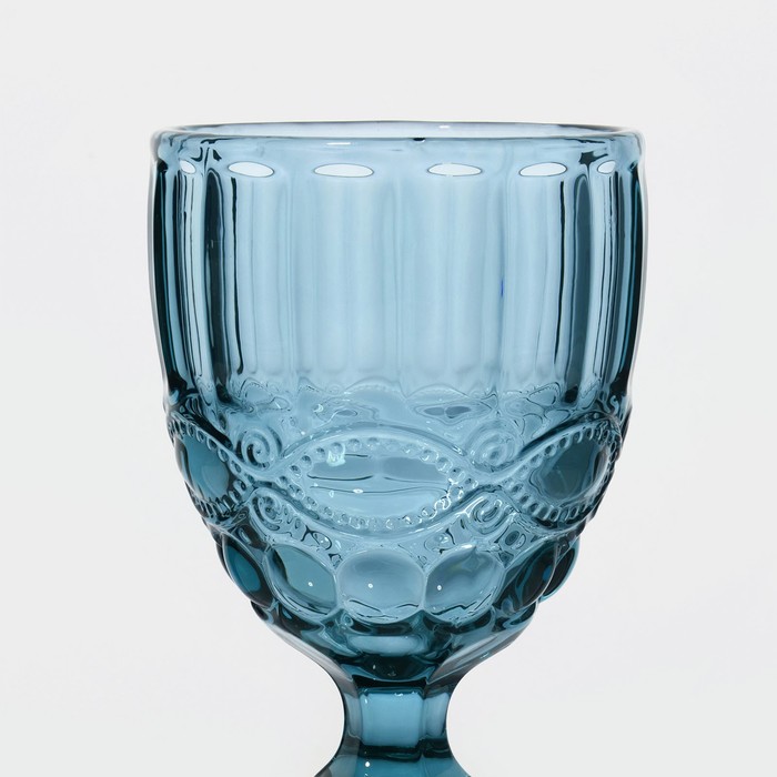 Бокал из стекла Magistro «Ла-Манш», 250 мл, 8×15,5 см, цвет синий - фото 1908440678