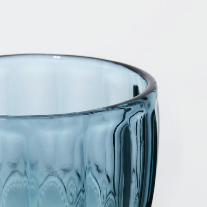 Бокал из стекла Magistro «Ла-Манш», 250 мл, 8×15,5 см, цвет синий - фото 1908440679