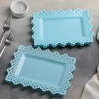 Набор тарелок прямоугольных «Торжество», 21,5×16,5 см, цвет МИКС - Фото 1