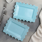 Набор тарелок прямоугольных «Торжество», 21,5×16,5 см, цвет МИКС - Фото 3