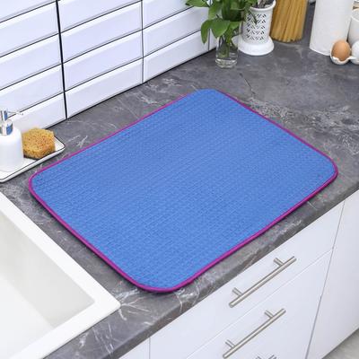 Коврик для сушки посуды Доляна, 61×47 см, микрофибра, цвет МИКС