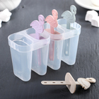 Форма для мороженого «Фламинго», 14.5×12×5.5 см, 4 ячейки, прозрачная - Фото 2