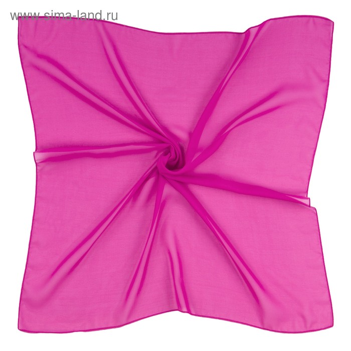 Платок женский шифоновый 54S_85 цвет розовый, р-р 72x72 - Фото 1