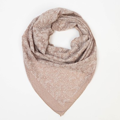 Платок женский, цвет бежевый, размер 70х70