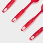 Набор кухонных принадлежностей Доляна «Радуга», 30 см, 4 предмета, красный - Фото 5