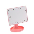 Зеркало Luazon KZ-06, подсветка, 26.5 х 16 х 12 см, 22 диода, сенсорная кнопка, розовое - Фото 4