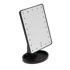 Зеркало Luazon KZ-06, подсветка, 26.5×16×12 см, 4хАА, 22 диода, сенсорная кнопка, черное - Фото 4