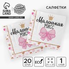 Салфетки бумажные «Маленькая мисс», 25×25 см, набор 20 шт. - Фото 1
