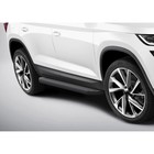 Порог-площадка "Premium-Black" RIVAL, Skoda Kodiaq 2017-н.в., с крепежом, A180ALB.5102.2 - Фото 1