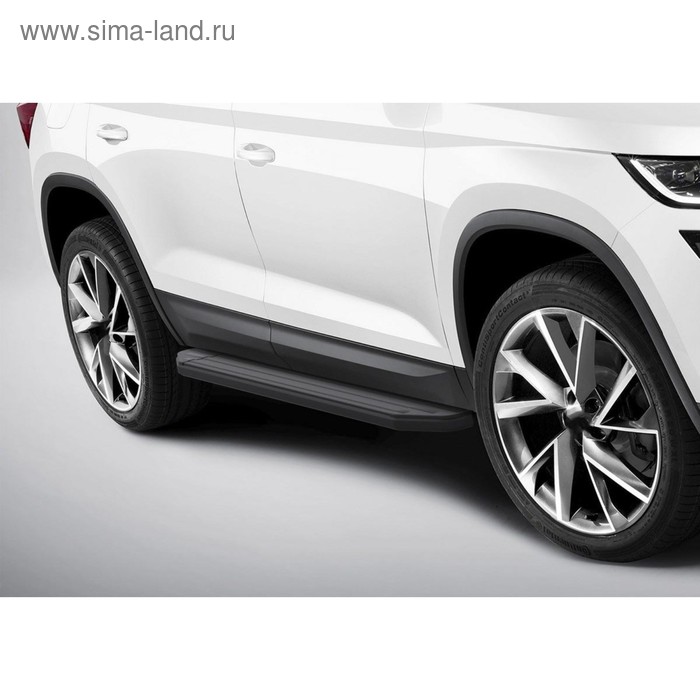 Порог-площадка "Premium-Black" RIVAL, Skoda Kodiaq 2017-н.в., с крепежом, A180ALB.5102.2 - Фото 1