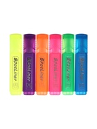 Маркер-текстовыделитель, скошенный наконечник, узел 5 мм, МИКС 4044156 - фото 8975782