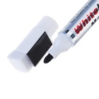 Маркер для магнитно-маркерной доски, узел 3.0 мм, ширина линии 3.0 мм, с магнитом, с губкой, водный, чёрный - Фото 3