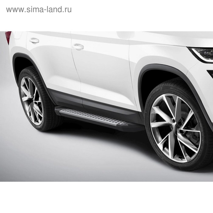 Порог-площадка "Bmw-Style" RIVAL, Skoda Kodiaq 2017-н.в., с крепежом, D180AL.5102.2 - Фото 1