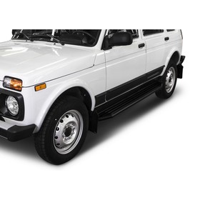 Порог-площадка "Premium-Black" RIVAL, Lada 4x4 1993-н.в., с крепежом, A180ALB.6004.1