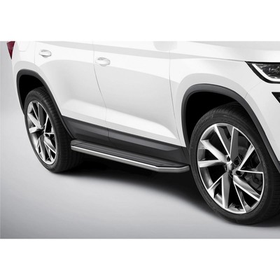 Порог-площадка "Premium" RIVAL, Skoda Kodiaq 2017-н.в., с крепежом, A180ALP.5102.2