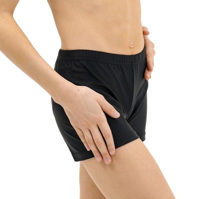 Шорты укороченные тайсы чёрные, размер 32