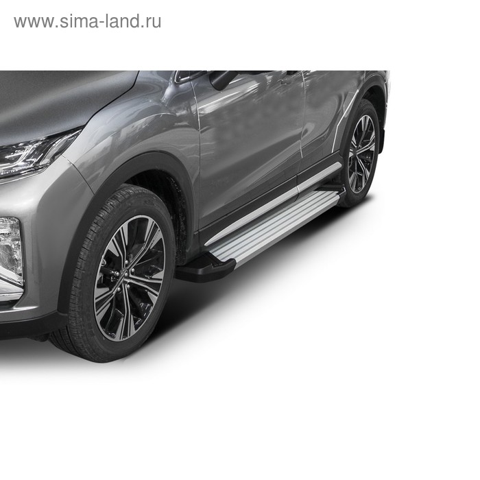 Пороги на автомобиль "Silver" Rival для Mitsubishi Eclipse Cross 2017-н.в., 180 см, 2 шт., алюминий, F180AL.4007.1 - Фото 1