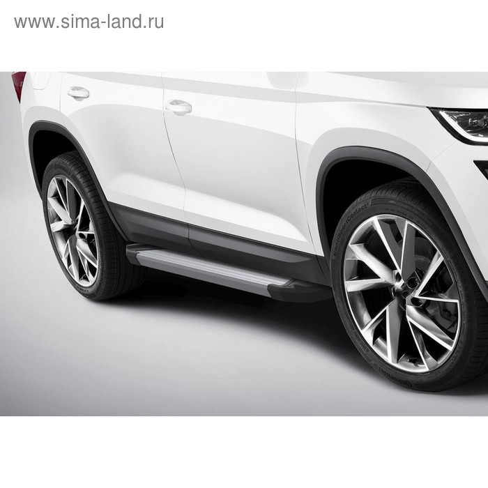 Порог-площадка "Silver" RIVAL, Skoda Kodiaq 2017-н.в., с крепежом, F180AL.5102.2 - Фото 1