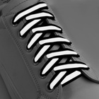 Шнурки для обуви, пара, плоские, со светоотражающей полосой, 10 мм, 110 см, цвет чёрный - Фото 3
