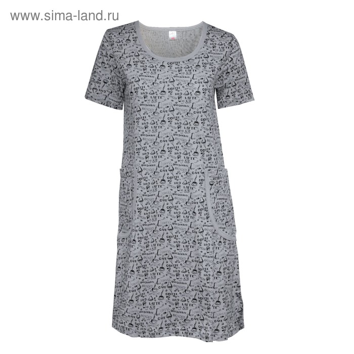 Платье женское, цвет серый, размер 56 - Фото 1