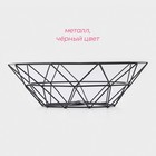 Фруктовница Доляна «Геометрия», чёрная - Фото 3